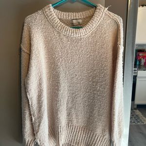 Pulse Boutique Cream frayed sweater